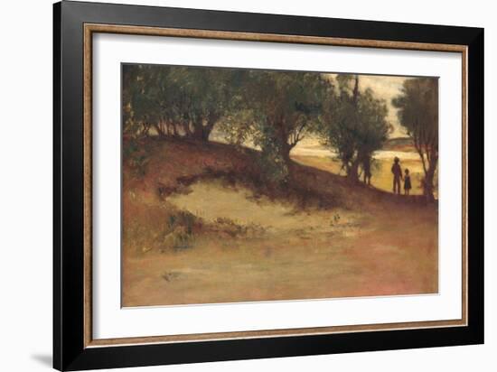 Sand Bank with Willows, Magnolia, 1877-William Morris Hunt-Framed Giclee Print