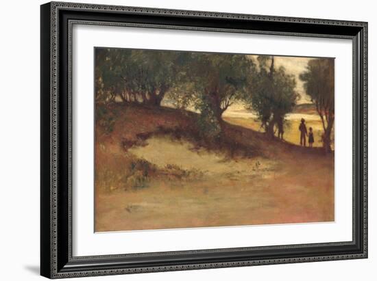 Sand Bank with Willows, Magnolia, 1877-William Morris Hunt-Framed Giclee Print