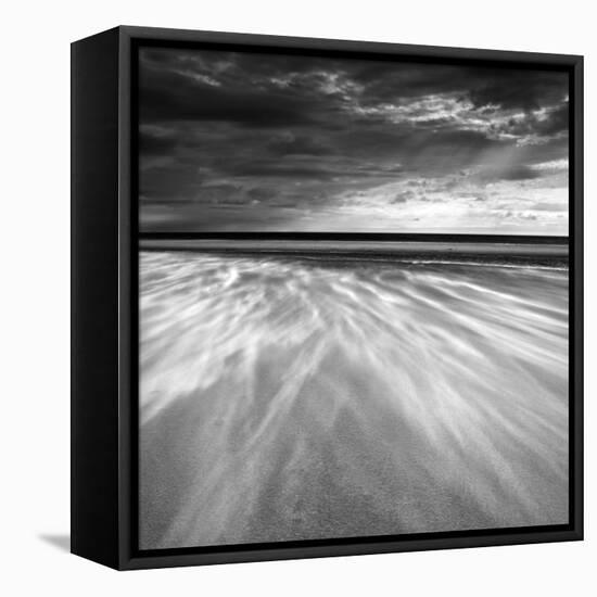 Sand Blowing across the Beach, Alnmouth, Alnwick, Northumberland, England, United Kingdom, Europe-Lee Frost-Framed Premier Image Canvas