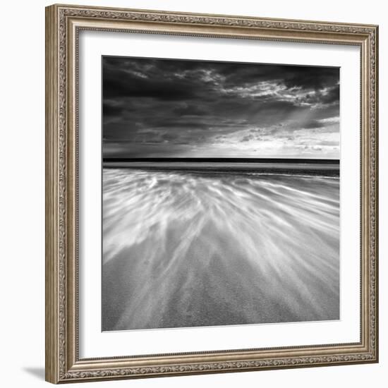 Sand Blowing across the Beach, Alnmouth, Alnwick, Northumberland, England, United Kingdom, Europe-Lee Frost-Framed Photographic Print