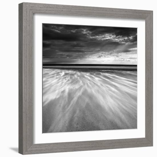 Sand Blowing across the Beach, Alnmouth, Alnwick, Northumberland, England, United Kingdom, Europe-Lee Frost-Framed Photographic Print