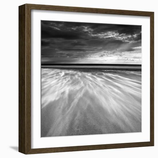 Sand Blowing across the Beach, Alnmouth, Alnwick, Northumberland, England, United Kingdom, Europe-Lee Frost-Framed Photographic Print