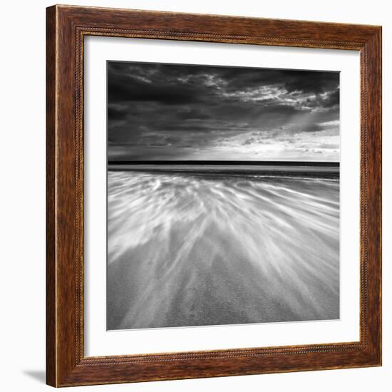 Sand Blowing across the Beach, Alnmouth, Alnwick, Northumberland, England, United Kingdom, Europe-Lee Frost-Framed Photographic Print