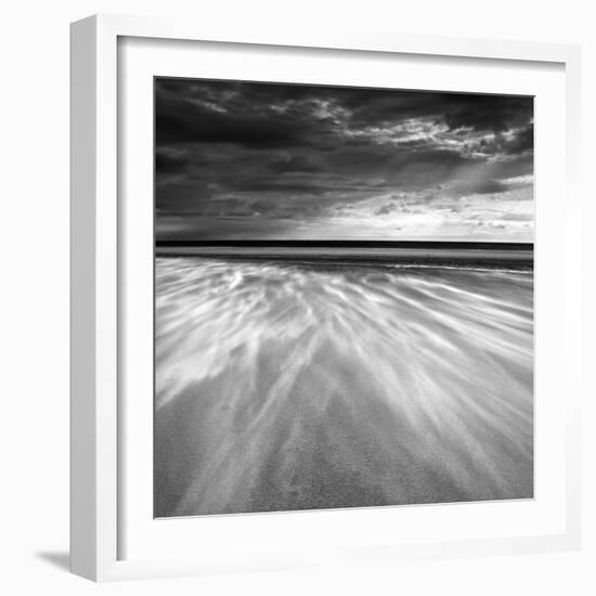 Sand Blowing across the Beach, Alnmouth, Alnwick, Northumberland, England, United Kingdom, Europe-Lee Frost-Framed Photographic Print