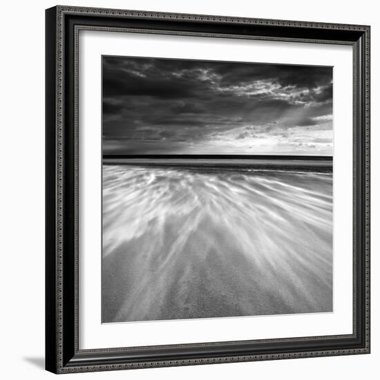 Sand Blowing across the Beach, Alnmouth, Alnwick, Northumberland, England, United Kingdom, Europe-Lee Frost-Framed Photographic Print