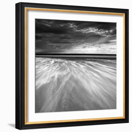 Sand Blowing across the Beach, Alnmouth, Alnwick, Northumberland, England, United Kingdom, Europe-Lee Frost-Framed Photographic Print