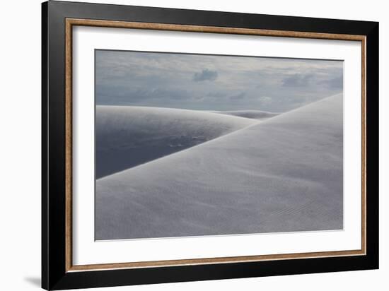 Sand Blows across a Dune in Brazil's Lencois Maranhenses National Park-Alex Saberi-Framed Photographic Print