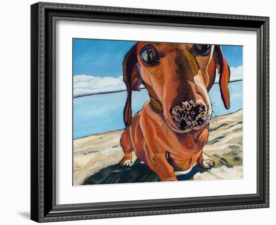 Sand Dog-Kathryn Wronski-Framed Art Print