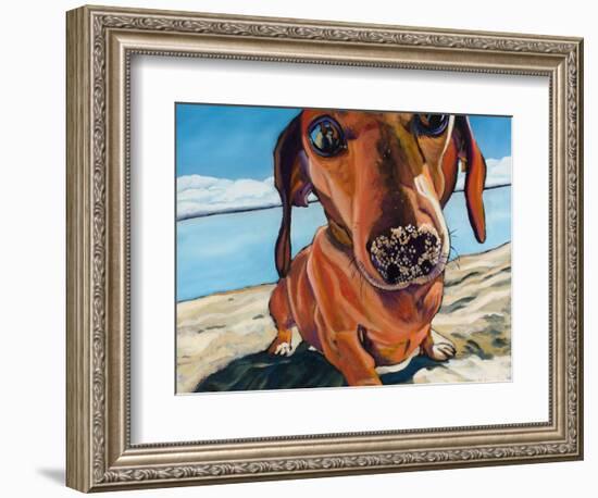 Sand Dog-Kathryn Wronski-Framed Art Print