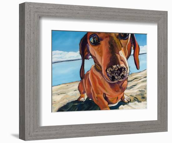 Sand Dog-Kathryn Wronski-Framed Art Print