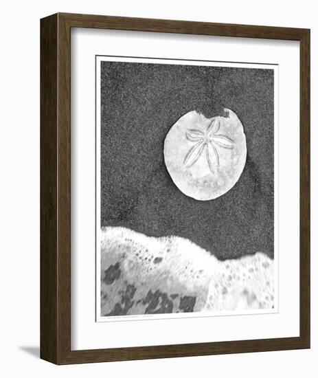 Sand Dollar and Surf-null-Framed Art Print