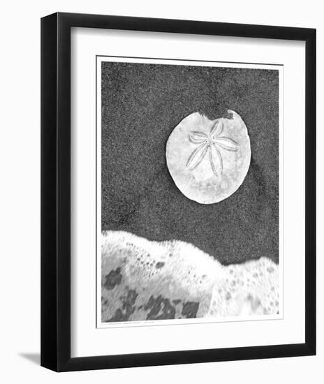 Sand Dollar and Surf-null-Framed Art Print