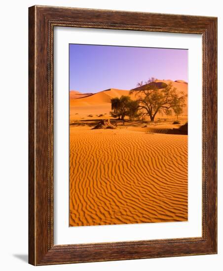 Sand Dune Landscape, Sossusvlei, Namibia World Heritage Site, Namib-Naukluft National Park, Namibia-Michele Westmorland-Framed Photographic Print