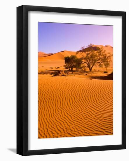 Sand Dune Landscape, Sossusvlei, Namibia World Heritage Site, Namib-Naukluft National Park, Namibia-Michele Westmorland-Framed Photographic Print