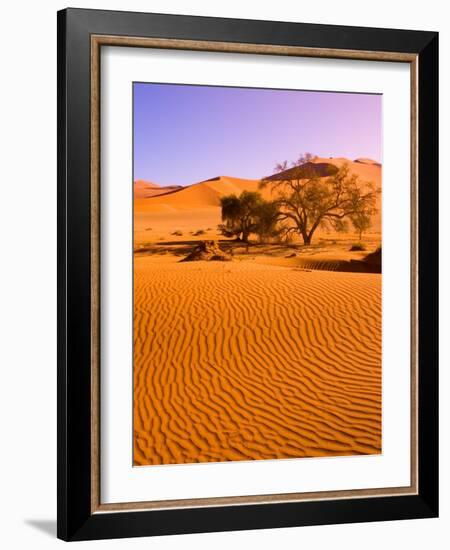 Sand Dune Landscape, Sossusvlei, Namibia World Heritage Site, Namib-Naukluft National Park, Namibia-Michele Westmorland-Framed Photographic Print