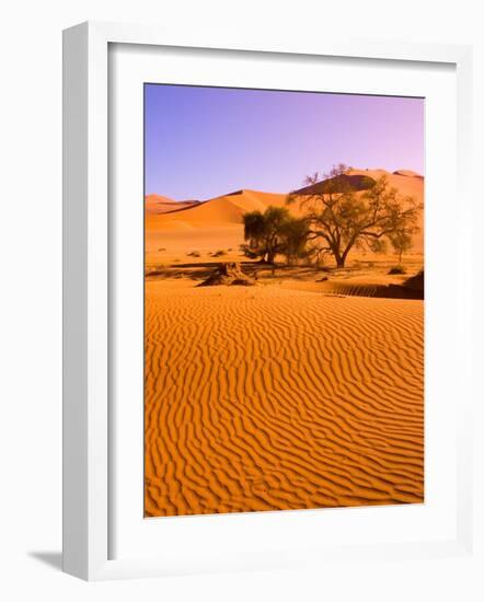 Sand Dune Landscape, Sossusvlei, Namibia World Heritage Site, Namib-Naukluft National Park, Namibia-Michele Westmorland-Framed Photographic Print