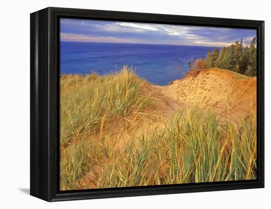 Sand Dunes Along Lake Superior at Pictured Rocks National Seashore, Grand Marais, Michigan, USA-Chuck Haney-Framed Premier Image Canvas