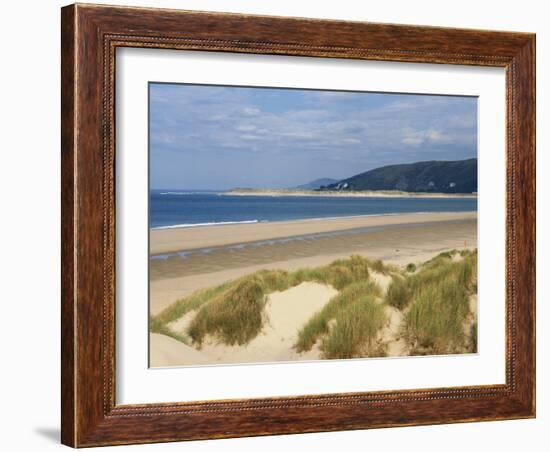 Sand Dunes and Borth Beach, Ynyslas, Borth, Dyfed, Wales, United Kingdom, Europe-Pearl Bucknall-Framed Photographic Print