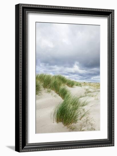 Sand Dunes and Dramatic Sky, Schiermonnikoog, West Frisian Is, Friesland, The Netherlands (Holland)-Mark Doherty-Framed Photographic Print