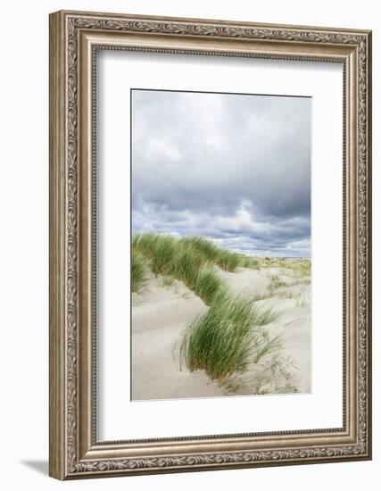 Sand Dunes and Dramatic Sky, Schiermonnikoog, West Frisian Is, Friesland, The Netherlands (Holland)-Mark Doherty-Framed Photographic Print