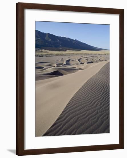 Sand Dunes at Dawn, Great Sand Dunes Narional Park and Preserve, Colorado, USA-James Hager-Framed Photographic Print