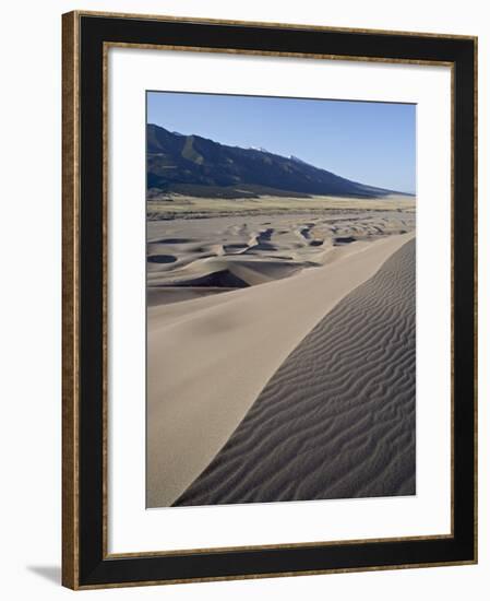 Sand Dunes at Dawn, Great Sand Dunes Narional Park and Preserve, Colorado, USA-James Hager-Framed Photographic Print