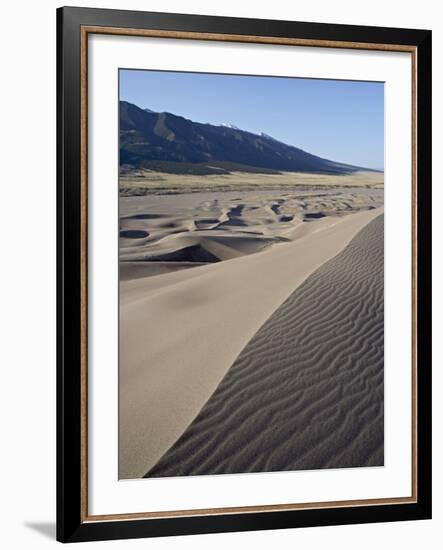 Sand Dunes at Dawn, Great Sand Dunes Narional Park and Preserve, Colorado, USA-James Hager-Framed Photographic Print