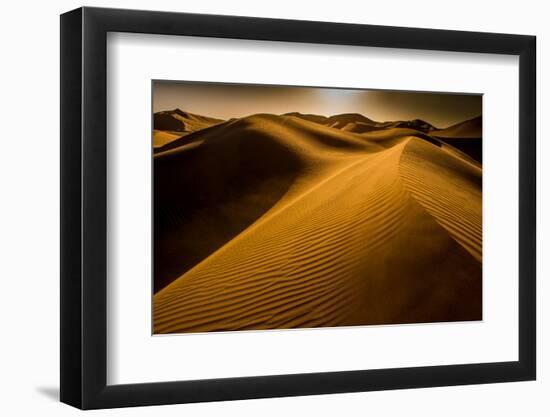 Sand Dunes at Huacachina Oasis, Peru, South America-Laura Grier-Framed Photographic Print