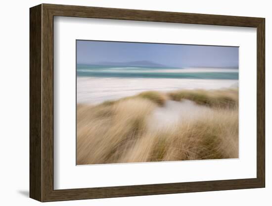 Sand dunes at Seilebost beach, Isle of Harris, Scotland, UK-Ross Hoddinott-Framed Photographic Print