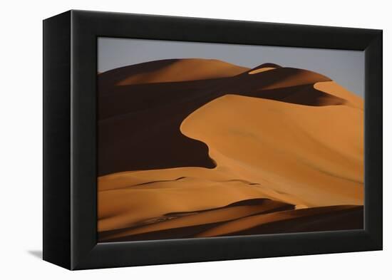 Sand dunes at sunset in the Sahara Desert, Libya, North Africa, Africa-Michal Szafarczyk-Framed Premier Image Canvas