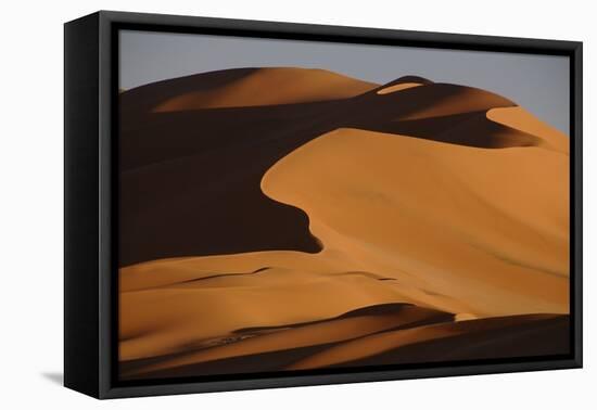 Sand dunes at sunset in the Sahara Desert, Libya, North Africa, Africa-Michal Szafarczyk-Framed Premier Image Canvas