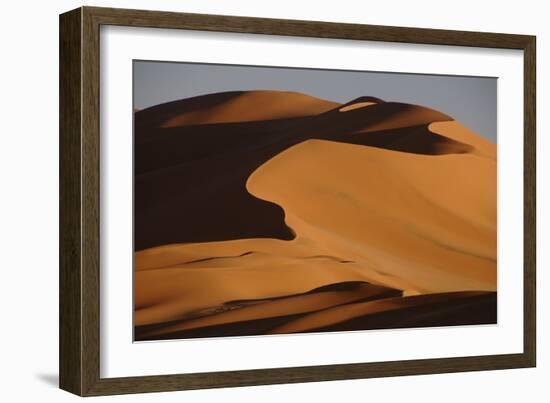 Sand dunes at sunset in the Sahara Desert, Libya, North Africa, Africa-Michal Szafarczyk-Framed Photographic Print