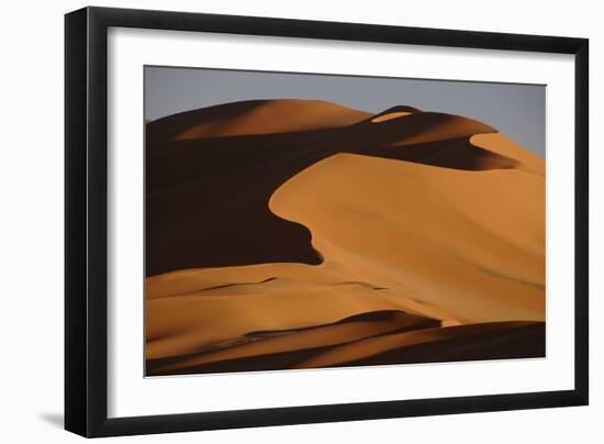 Sand dunes at sunset in the Sahara Desert, Libya, North Africa, Africa-Michal Szafarczyk-Framed Photographic Print