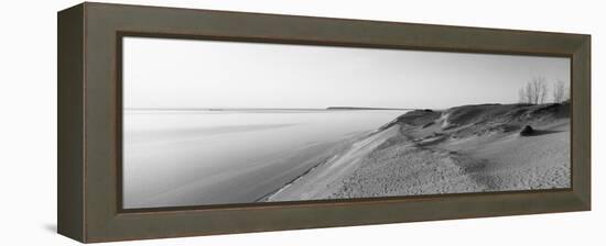 Sand Dunes at the Lakeside, Sleeping Bear Dunes National Lakeshore, Lake Michigan, Michigan, USA-null-Framed Stretched Canvas