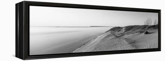 Sand Dunes at the Lakeside, Sleeping Bear Dunes National Lakeshore, Lake Michigan, Michigan, USA-null-Framed Stretched Canvas