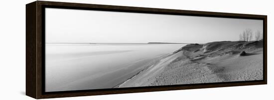 Sand Dunes at the Lakeside, Sleeping Bear Dunes National Lakeshore, Lake Michigan, Michigan, USA-null-Framed Stretched Canvas