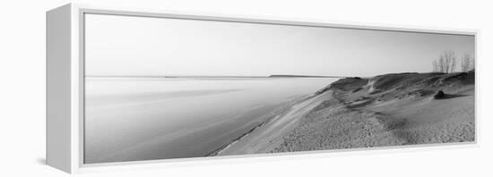 Sand Dunes at the Lakeside, Sleeping Bear Dunes National Lakeshore, Lake Michigan, Michigan, USA-null-Framed Stretched Canvas