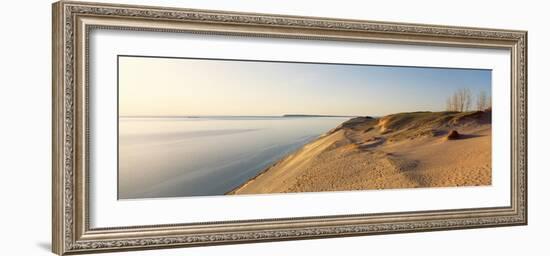 Sand Dunes at the Lakeside, Sleeping Bear Dunes National Lakeshore, Lake Michigan, Michigan, USA-null-Framed Photographic Print