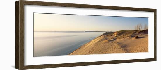 Sand Dunes at the Lakeside, Sleeping Bear Dunes National Lakeshore, Lake Michigan, Michigan, USA-null-Framed Photographic Print