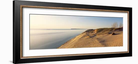 Sand Dunes at the Lakeside, Sleeping Bear Dunes National Lakeshore, Lake Michigan, Michigan, USA-null-Framed Photographic Print