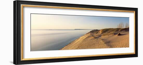 Sand Dunes at the Lakeside, Sleeping Bear Dunes National Lakeshore, Lake Michigan, Michigan, USA-null-Framed Photographic Print