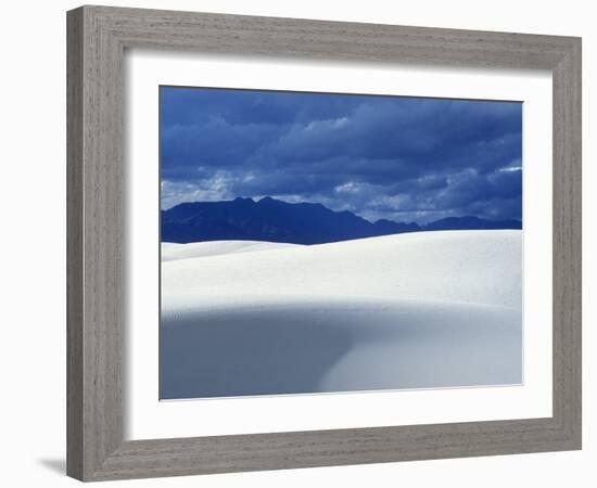 Sand Dunes at White Sands National Monument, New Mexico, USA-Diane Johnson-Framed Photographic Print