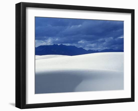 Sand Dunes at White Sands National Monument, New Mexico, USA-Diane Johnson-Framed Photographic Print