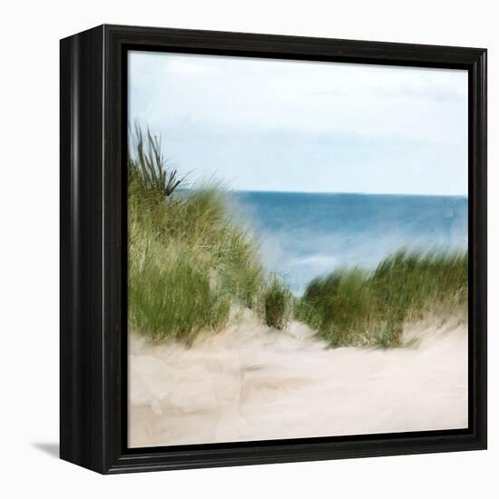 Sand Dunes Beach-Kimberly Allen-Framed Stretched Canvas