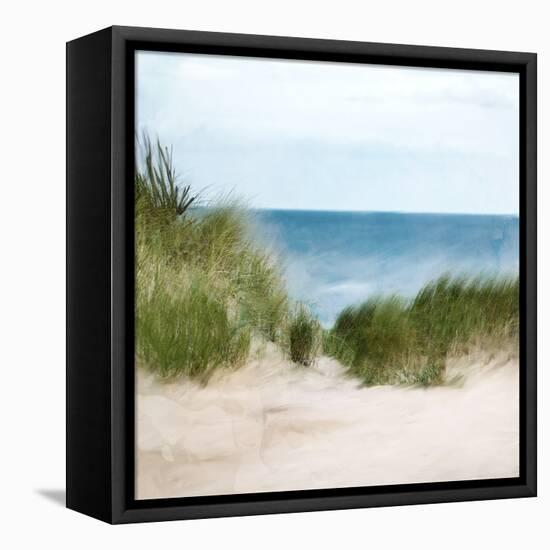 Sand Dunes Beach-Kimberly Allen-Framed Stretched Canvas