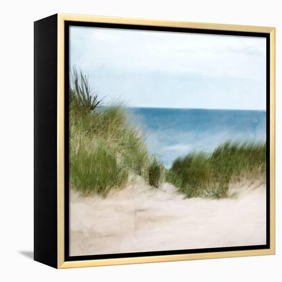 Sand Dunes Beach-Kimberly Allen-Framed Stretched Canvas