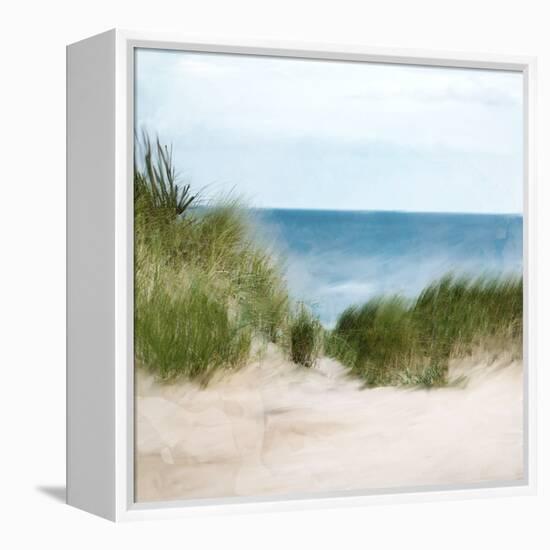 Sand Dunes Beach-Kimberly Allen-Framed Stretched Canvas