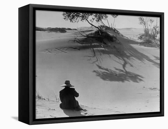 Sand Dunes Bordering Lake Michigan-Wallace Kirkland-Framed Premier Image Canvas