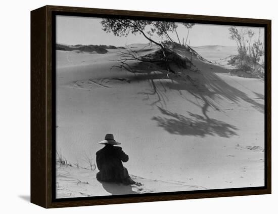 Sand Dunes Bordering Lake Michigan-Wallace Kirkland-Framed Premier Image Canvas