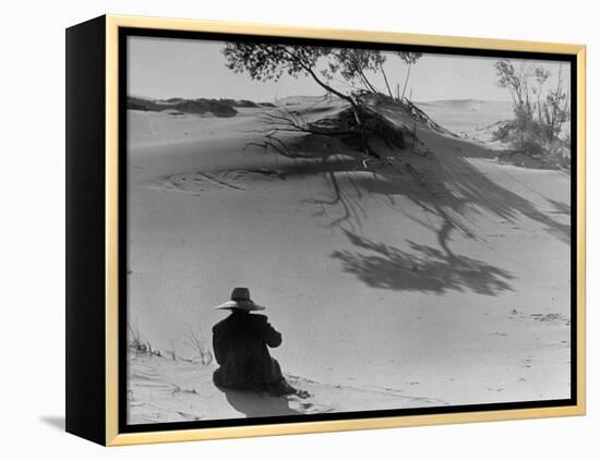 Sand Dunes Bordering Lake Michigan-Wallace Kirkland-Framed Premier Image Canvas